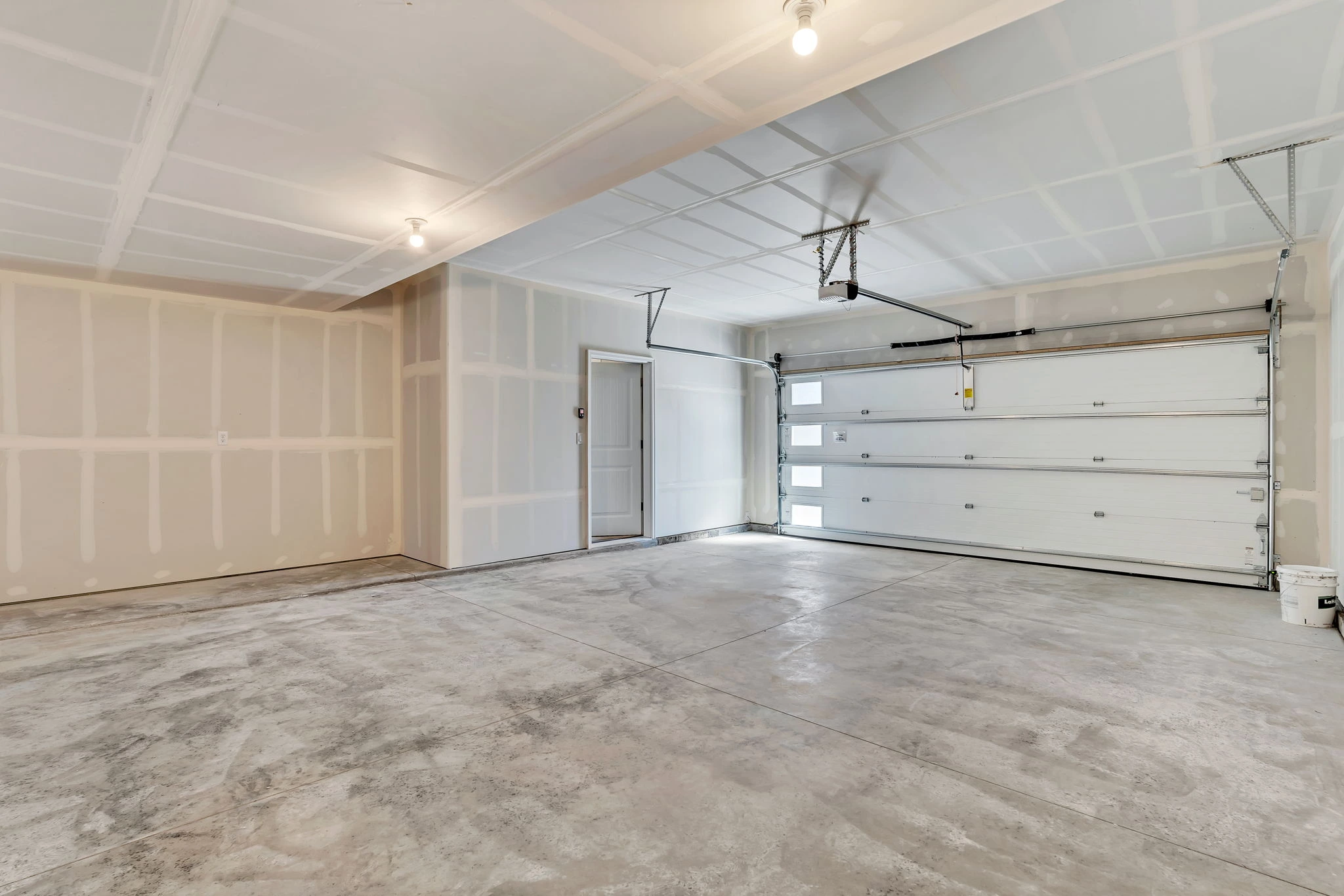 Attached two-car garage