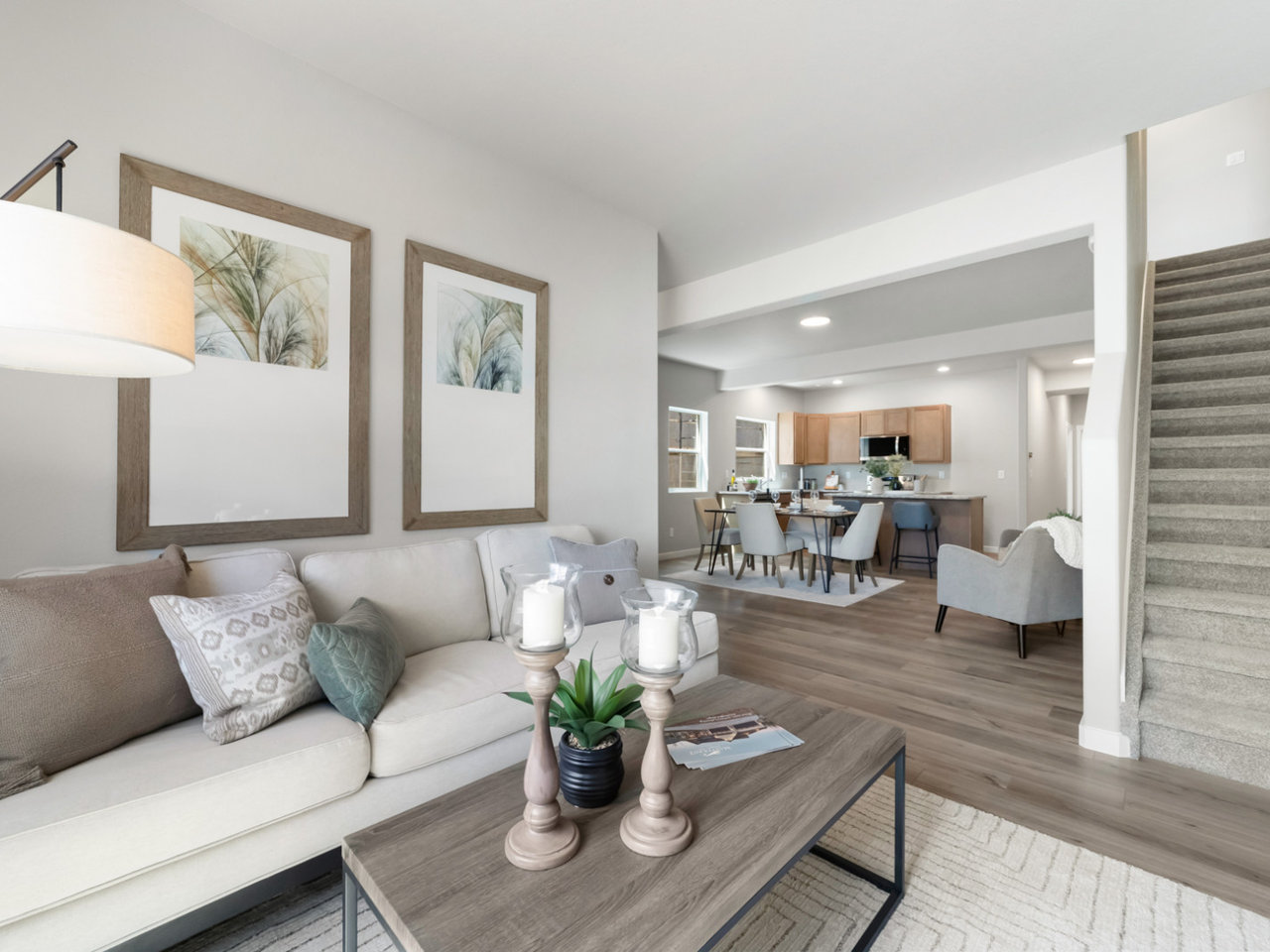 Walnut casework and natural light
