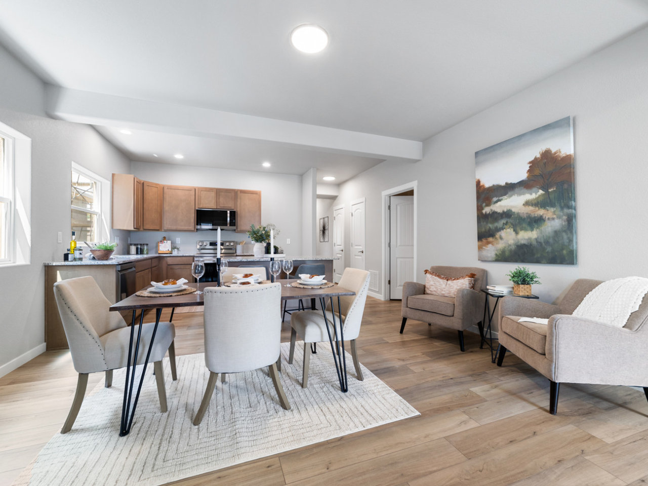 Vaulted ceiling, oversized windows